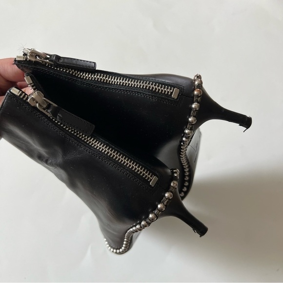 Alexander Wang Eri Studded Leather Ankle Boots In Black - Picture 10 of 16